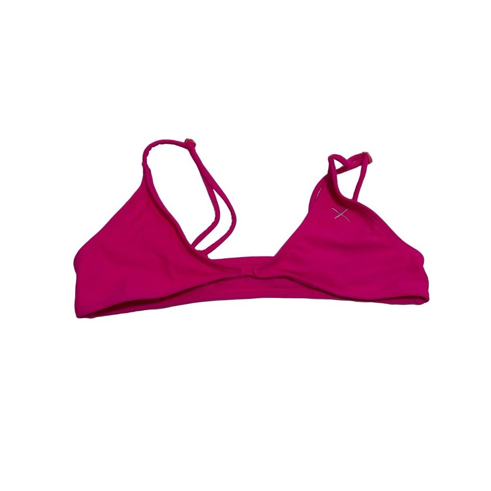 Boutine Neon Pink Triangle Slip Over Bikini Top